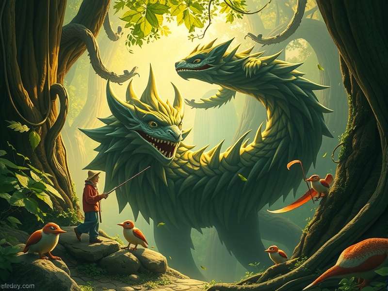 Leafy Realm Odyssey Game Cover - Authentic Indian Nature Adventure by Daman Games